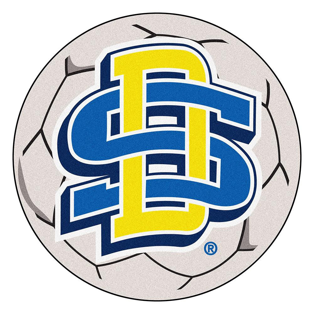 South Dakota State Jackrabbits NCAA Soccer Ball Round Floor Mat (29)