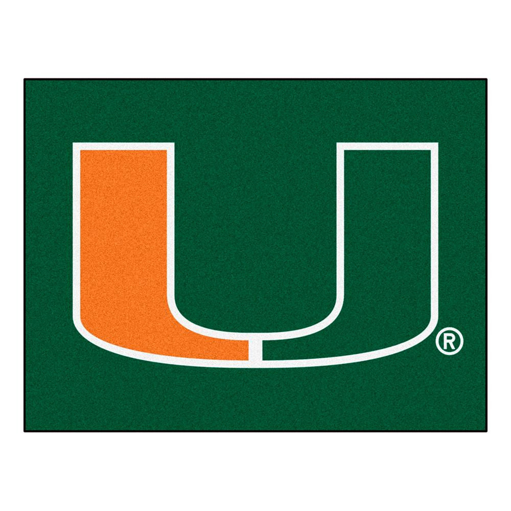 Miami Hurricanes NCAA All-Star Floor Mat (34x45) U Logo