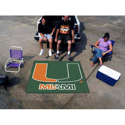 Miami Hurricanes NCAA Tailgater Floor Mat (5'x6') U Logo