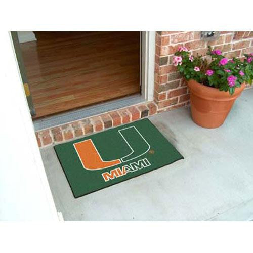 Miami Hurricanes NCAA Starter Floor Mat (20x30) U Logo