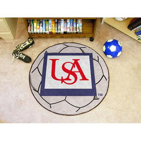 South Alabama Jaguars NCAA Soccer Ball Round Floor Mat (29)