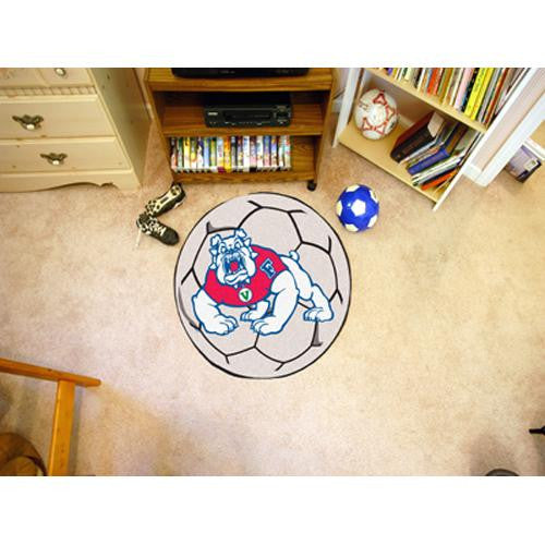 Fresno State Bulldogs NCAA Soccer Ball Round Floor Mat (29)