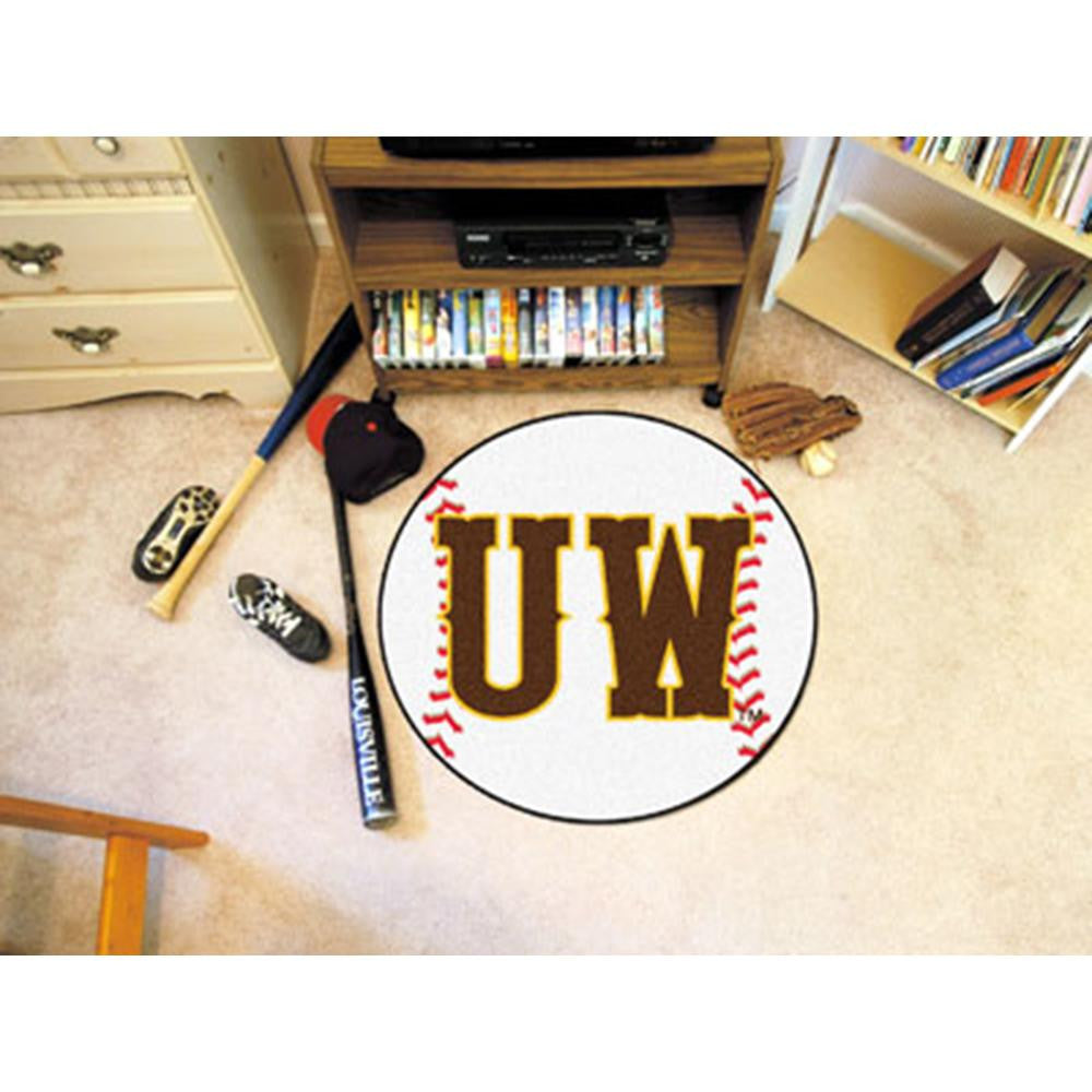 Wyoming Cowboys NCAA Baseball Round Floor Mat (29)