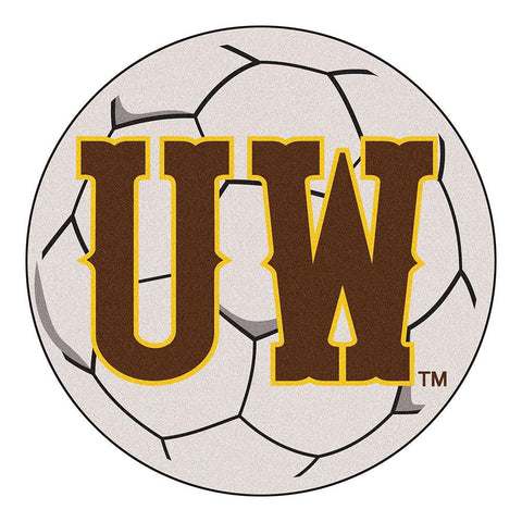 Wyoming Cowboys NCAA Soccer Ball Round Floor Mat (29)