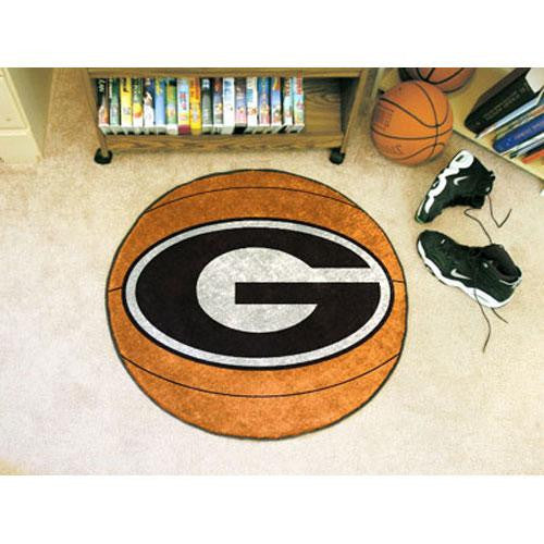 Georgia Bulldogs NCAA Basketball Round Floor Mat (29) G Logo on Red