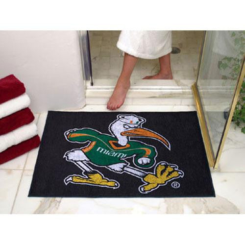 Miami Hurricanes NCAA All-Star Floor Mat (34x45) Sebastian the Ibis