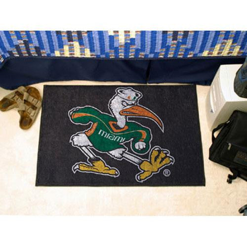 Miami Hurricanes NCAA Starter Floor Mat (20x30) Sebastian the Ibis