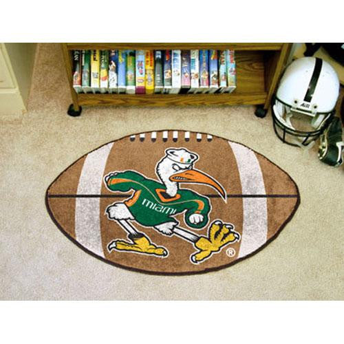 Miami Hurricanes NCAA Football Floor Mat (22x35) Sebastian the Ibis