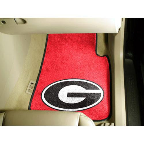 Georgia Bulldogs NCAA Car Floor Mats (2 Front) G Logo on Red