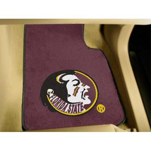 Florida State Seminoles NCAA Car Floor Mats (2 Front) Seminole Logo on Burg