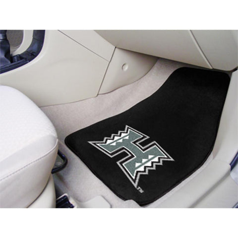 Hawaii Rainbow Warriors NCAA 2-Piece Printed Carpet Car Mats (18x27)