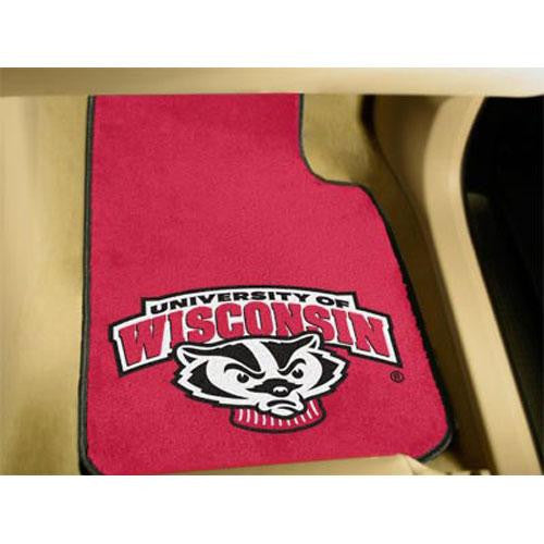 Wisconsin Badgers NCAA Car Floor Mats (2 Front) Badger Logo