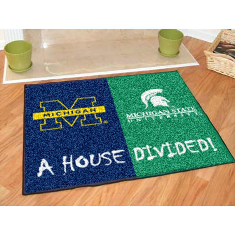 Michigan Wolverines-Michigan State Spartans NCAA House Divided NCAA All-Star Floor Mat (34x45)