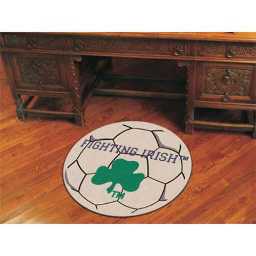 Notre Dame Fighting Irish NCAA Soccer Ball Round Floor Mat (29) Fighting Irish Logo