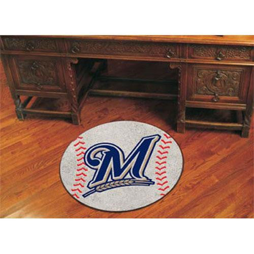 Milwaukee Brewers MLB Baseball Round Floor Mat (29)