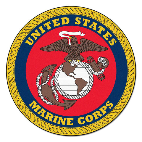 US Marines Armed Forces 44in Round Mat