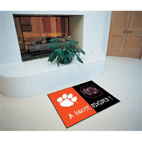 Clemson Tigers - South Carolina Fighting Gamecocks House Divided NCAA All-Star Floor Mat (34x45)