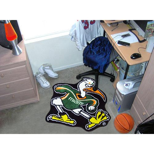 Miami Hurricanes NCAA Cut-Out Floor Mat (Sebastian the Ibis)