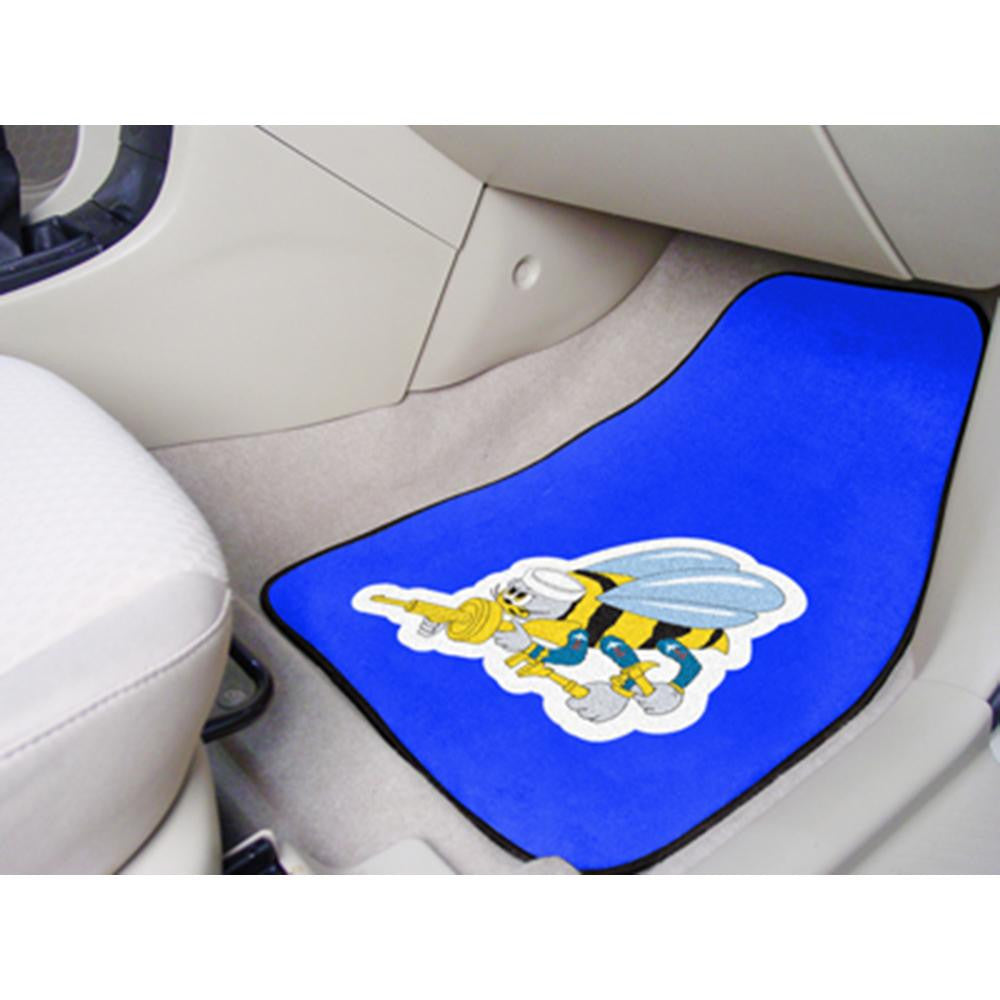 US Navy Armed Forces 2-Piece Printed Carpet Car Mats (18x27)