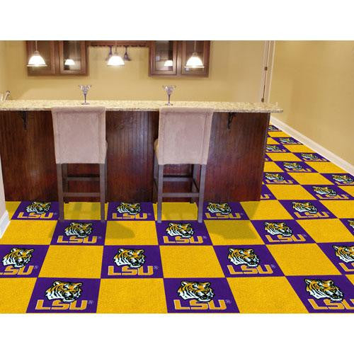 Louisiana State Fightin Tigers NCAA Team Logo Carpet Tiles