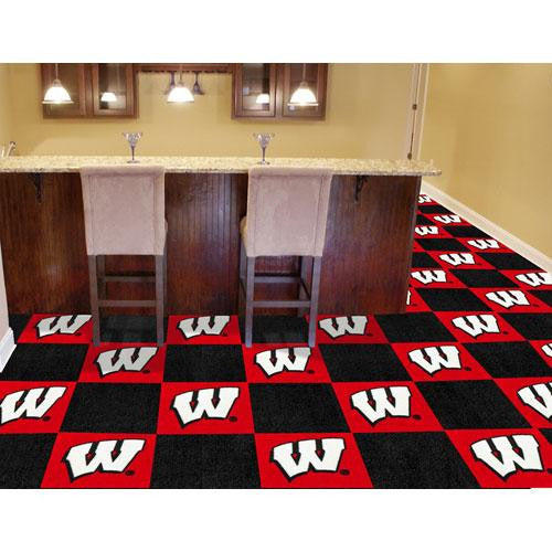 Wisconsin Badgers NCAA Team Logo Carpet Tiles