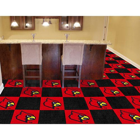 Louisville Cardinals NCAA Team Logo Carpet Tiles