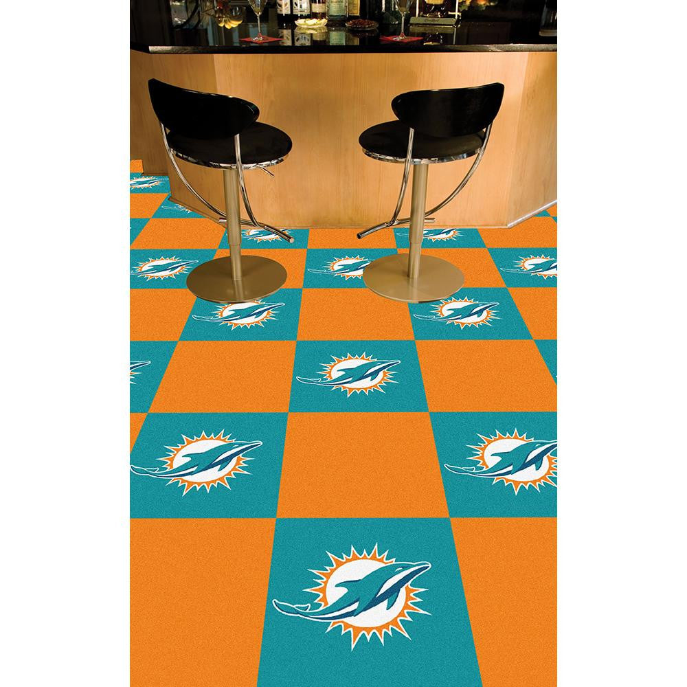 Miami Dolphins NFL Team Logo Carpet Tiles