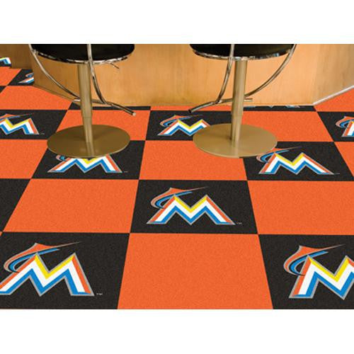 Miami Marlins MLB Team Logo Carpet Tiles