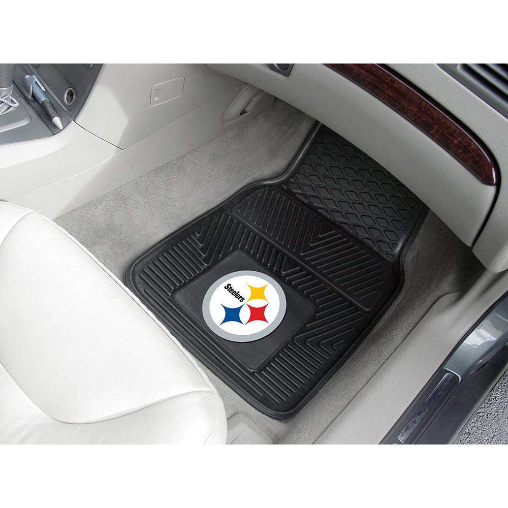 Pittsburgh Steelers NFL Heavy Duty 2-Piece Vinyl Car Mats (18x27)