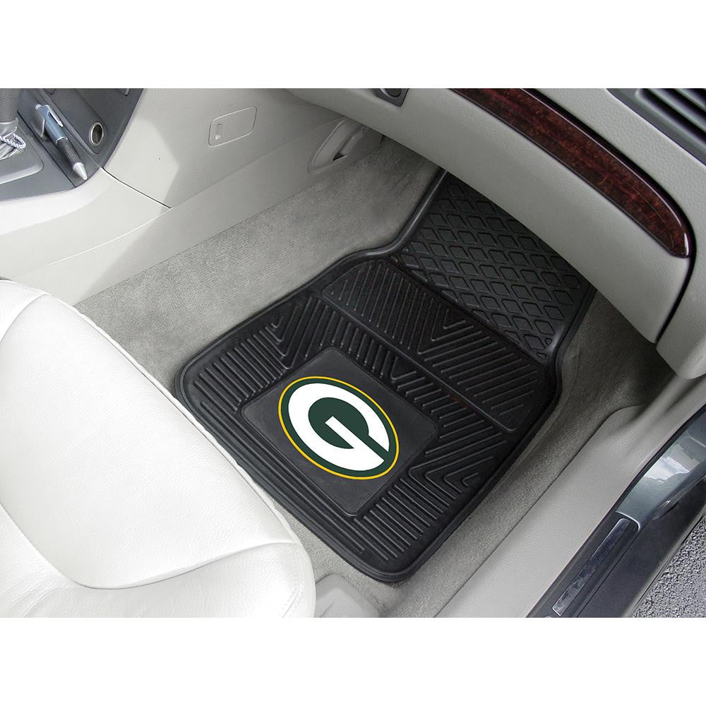 Green Bay Packers NFL Heavy Duty 2-Piece Vinyl Car Mats (18x27)