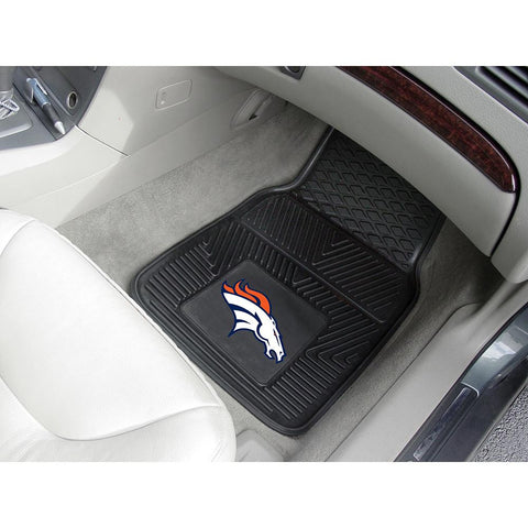 Denver Broncos NFL Heavy Duty 2-Piece Vinyl Car Mats (18x27)