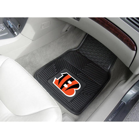 Cincinnati Bengals NFL Heavy Duty 2-Piece Vinyl Car Mats (18x27)