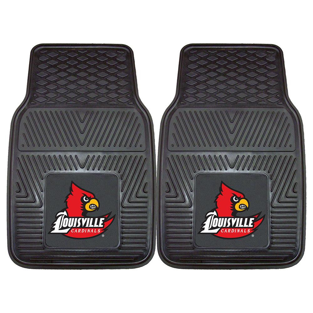 Louisville Cardinals NCAA Heavy Duty 2-Piece Vinyl Car Mats (18x27)