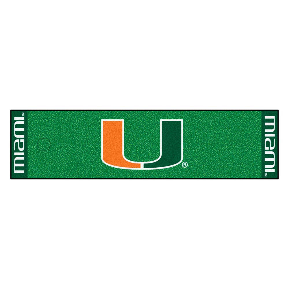 Miami Hurricanes NCAA Putting Green Runner (18x72)