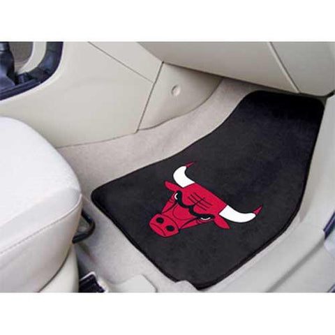 Chicago Bulls NBA 2-Piece Printed Carpet Car Mats (18x27)