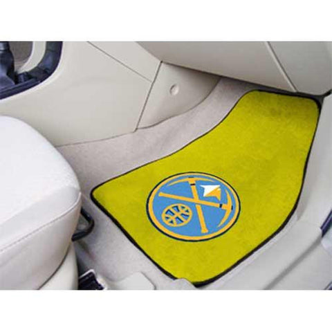 Denver Nuggets NBA 2-Piece Printed Carpet Car Mats (18x27)