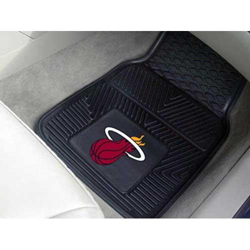 Miami Heat NBA Heavy Duty 2-Piece Vinyl Car Mats (18x27)