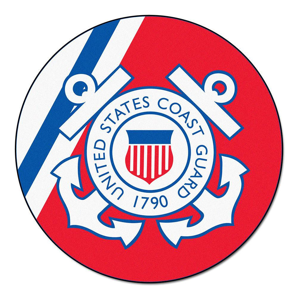 US Coast Guard Armed Forces 44in Round Mat