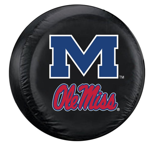 Mississippi Rebels NCAA Spare Tire Cover (Large) (Black)