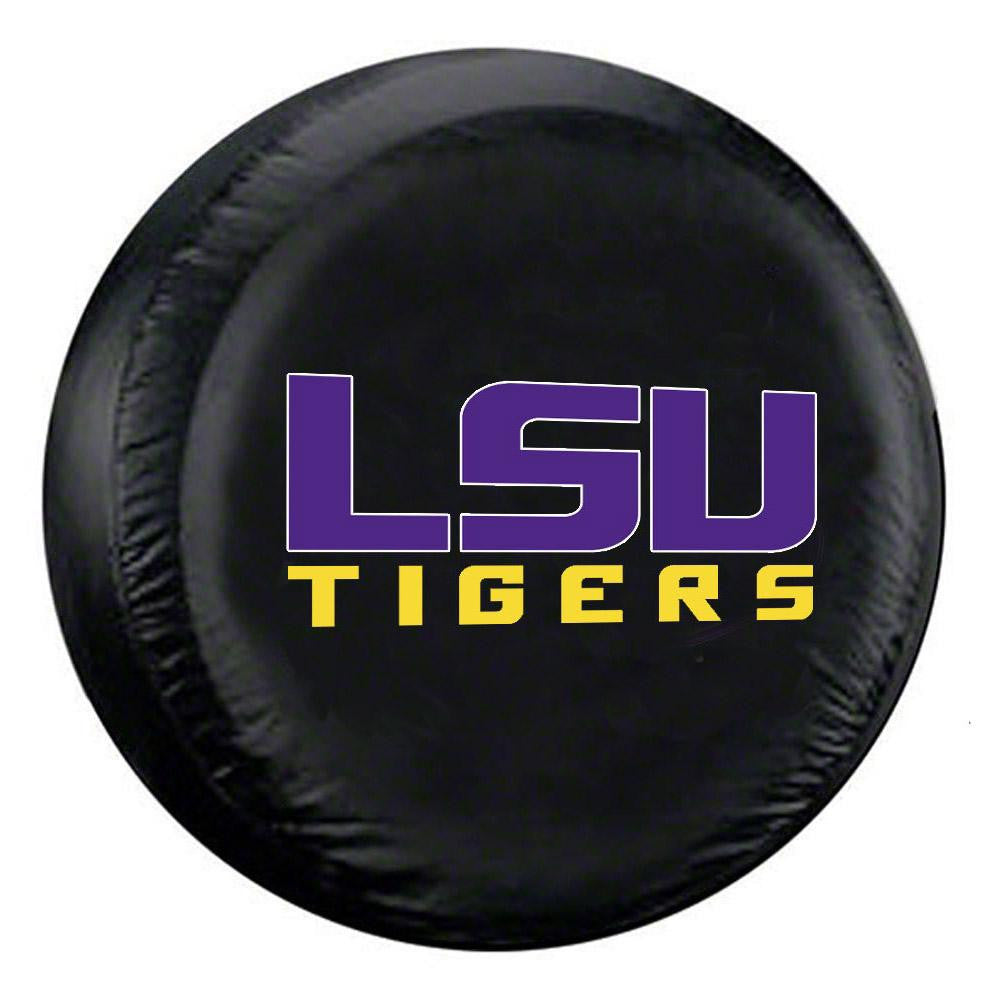 LSU Tigers NCAA LSU Spare Tire Cover (Large) (Black)