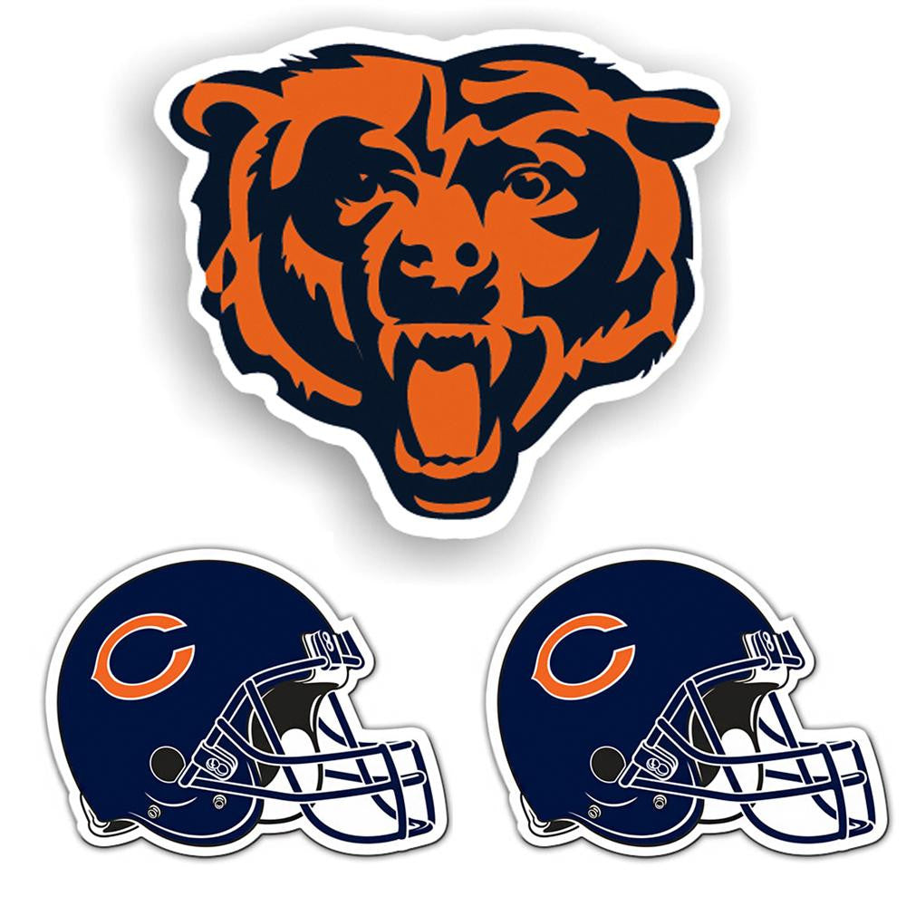 Chicago Bears NFL Ultimate Car Magnet Kit (3Pc Set)