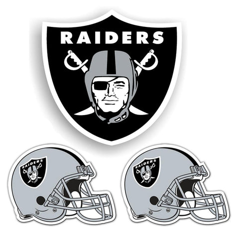 Oakland Raiders NFL Ultimate Car Magnet Kit (3Pc Set)