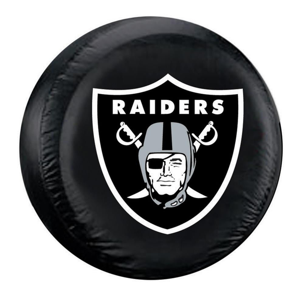 Oakland Raiders NFL Spare Tire Cover (Large) (Black)