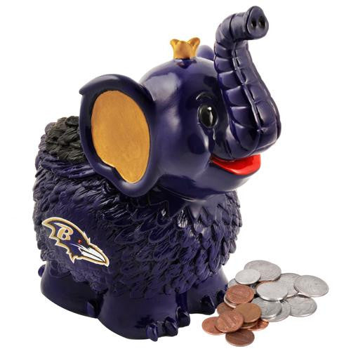 Baltimore Ravens NFL Thematic Elephant Coin Bank