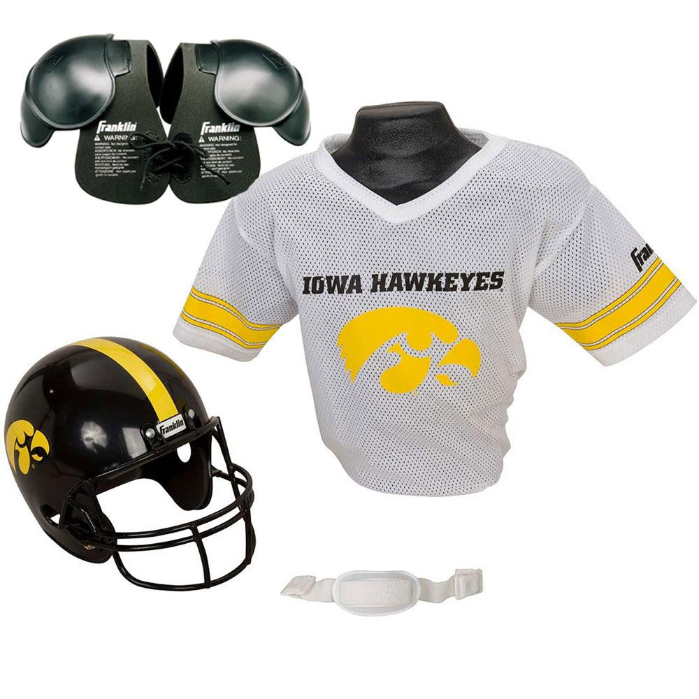 Iowa Hawkeyes Youth NCAA Helmet and Jersey Set with Shoulder Pads