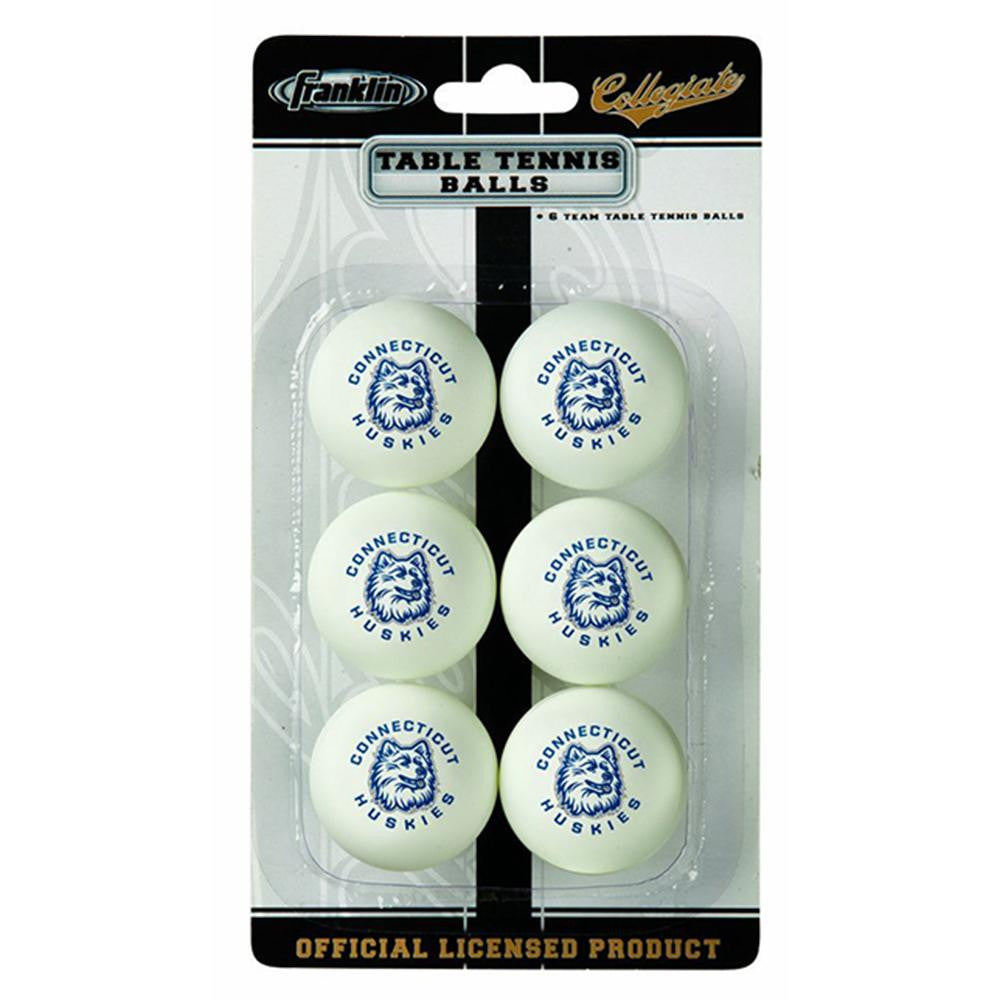 Connecticut Huskies NCAA Table Tennis Balls (6pc)