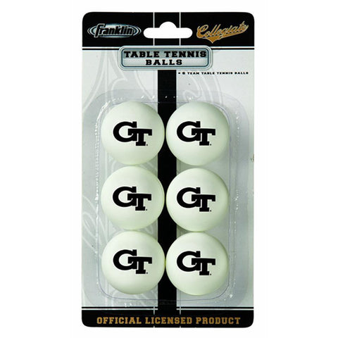 Georgia Tech Yellowjackets NCAA Table Tennis Balls (6pc)