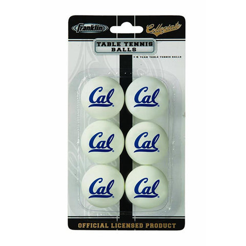 Cal Golden Bears NCAA Table Tennis Balls (6pc)