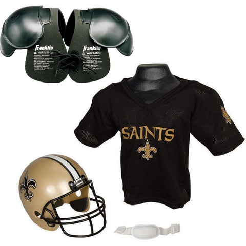 New Orleans Saints NFL Helmet and Jersey SET with Shoulder Pads