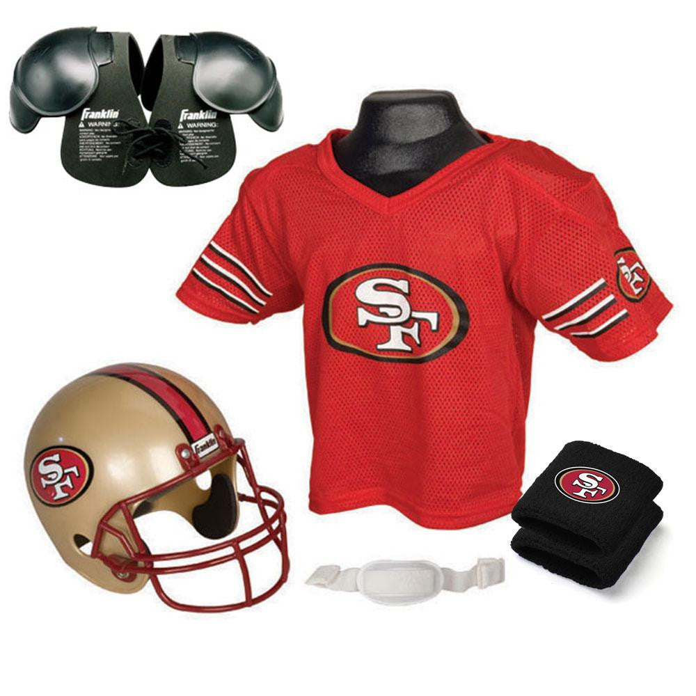 San Francisco 49ers Youth NFL Ultimate Helmet and Helmet and Jersey Set